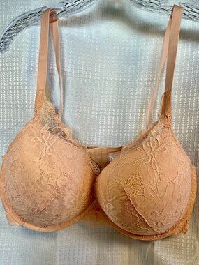 Auden The Sublime Push-Up Plunge Bra Honeysuckle Peach 40DD